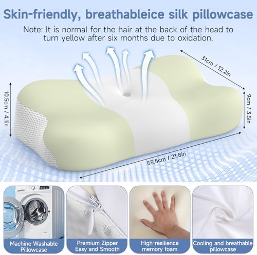Cervical Neck Pillow Memory Foam Ergonomic Single-Sided High-Low - Image 6
