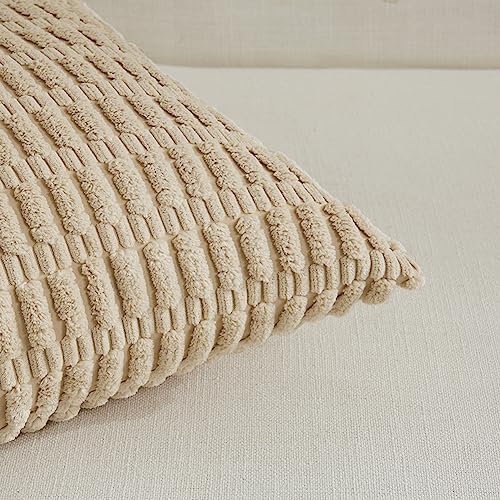 Fancy Homi Tan Lumbar Decorative Throw Pillow Covers 12x24 Inch - Image 4