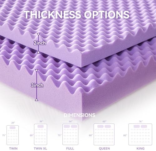 SINWEEK 3.8 Inch Egg Crate Memory Foam Mattress Topper Twin Size, Soft Mattress - Image 7