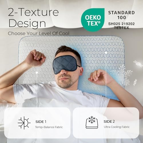 Sweetnight Cooling Pillows King Size Set of 2, CertiPUR-US Pillows - Image 2