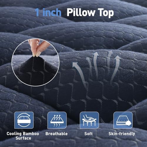 Dual Layer 3 Inch Memory Foam Mattress Topper Queen Size, 2 Inch Gel Memory - Image 5