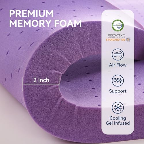 BDEUS Dual Layer 5 Inch Memory Foam Mattress Topper California King Size - Image 5
