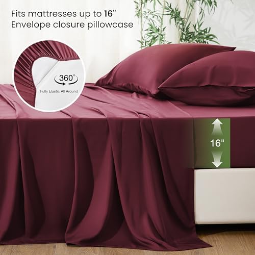 Love's cabin 4 Piece Full Size Sheet Set, 100% Rayon Derived from Bamboo - Image 4
