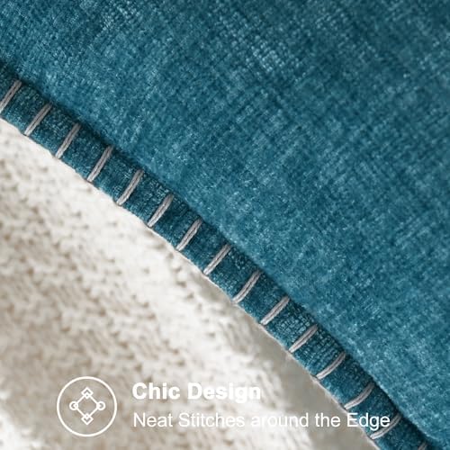 CaliTime Decorative Couch Throw Pillow Covers 22 X 22 Inches Ocean Blue - Image 3