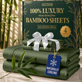 DECOLURE 100% Viscose Derived from Bamboo Sheets Twin Size, Luxury 4 Pc Set by DECOLURE