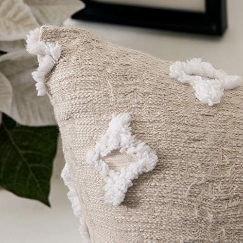 MIULEE Set of 2 Decorative Throw Pillow Covers Rhombic Jacquard Pillowcase Eruo - Image 3