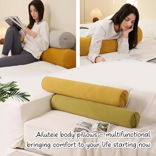 Long Round Bolster Pillow for Adults, Soft Cylinder Roll Pillow for Bed & Couch - Image 7