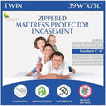 Twin Size Zippered Bed Bug Mattress Protector Waterproof Encasement by FourSeasonsEssentials