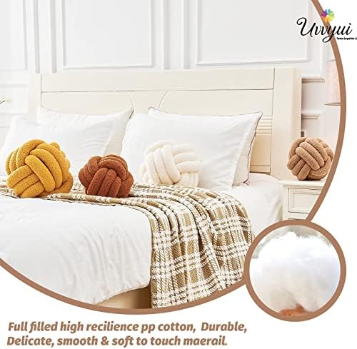 Uvvyui Knot Pillow Ball, Soft Home Decorative Pillows, Round Throw Pillow - Image 3
