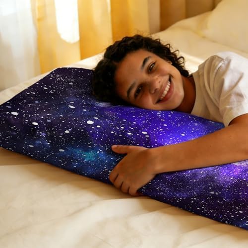 Body Pillow Cover with Zipper, Fantasy Space Universe Nebula Starry Sky - Image 7