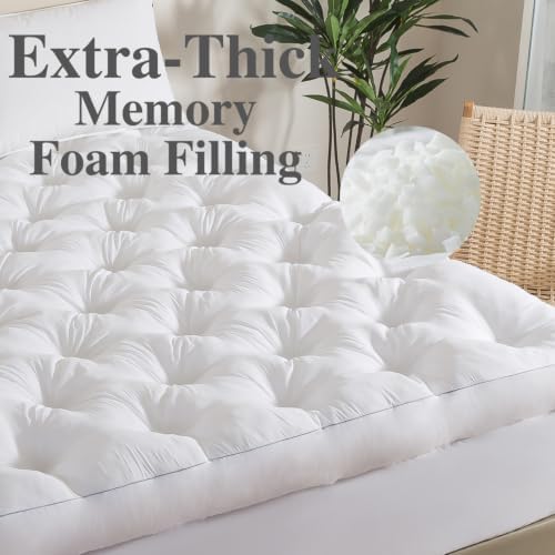 WhatsBedding 5 Inch Memory Foam Mattress Topper, Deep Pocket - Image 5