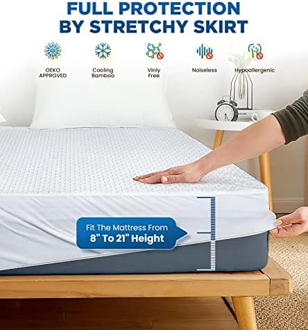 Premium 100% Waterproof King Mattress Protector Breathable Cooling 3D Air - Image 6