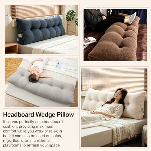 Headboard Pillow Wedge – Soft Teddy Velvet Reading Pillow - Image 7