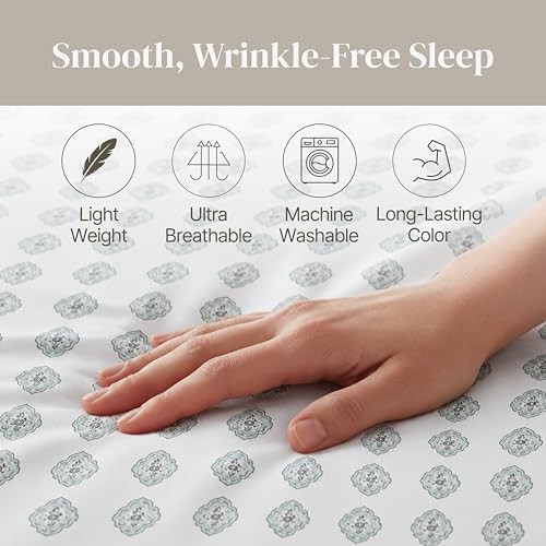 Modern Threads Printed 4-Piece Extra Soft Bedding Sheets & Pillowcase Set - Image 7