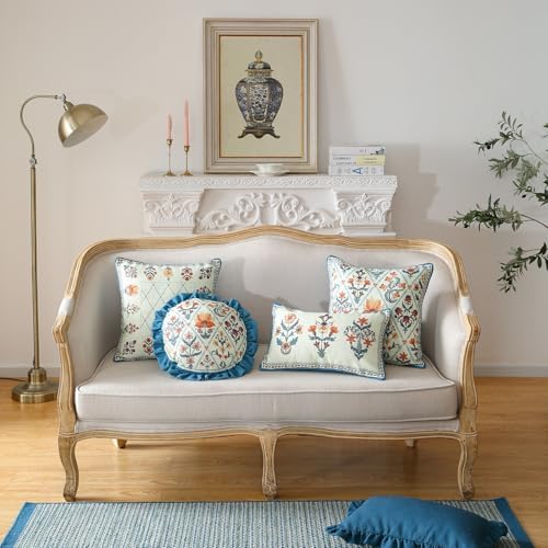 ISAENNE Linen Square Throw Pillow Cover - Image 3