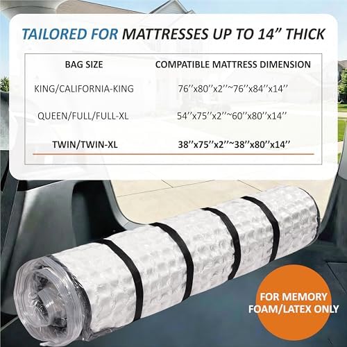 Foam Mattress Vacuum Bag with 4 Adjustable Straps, Twin/Twin XL - Image 5