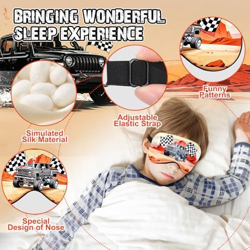 FrgKbTm 2 Pcs Sleep Mask for Kids Boys, Silk Eye Covers for Sleeping, - Image 4