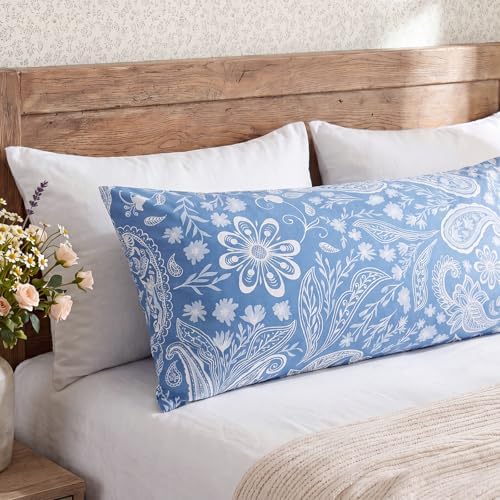 Bedorm 20 x 54 Body Pillow Cover Cotton Body Pillow Case Boho Chic Paisley - Image 4