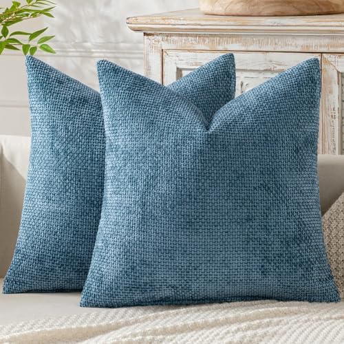 MIULEE Decorative Couch Throw Pillow Covers 20x20 Inch Coastal Blue 2 Pack by MIULEE