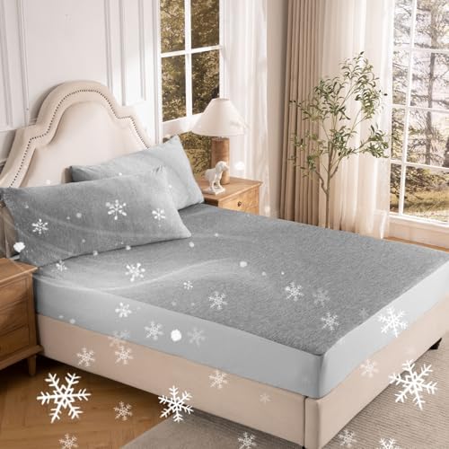 OMERAI 3PCS Cooling Sheet Set King Size, Breathable Bed Sheets by OMERAI