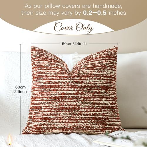 Artscope Throw Pillow Cover 24x24 Super Thick Body Pillow Cover Decorative - Image 5