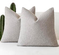 Foindtower Decorative Textured Boucle Throw Pillow Cover 20x20 Neutral Grey by Foindtower