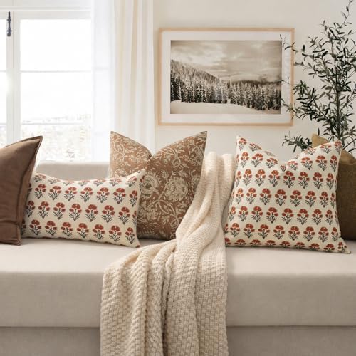 Farmhouse Floral Pillow Covers 12x20 Set of 2, Country Botanical Throw Pillow - Image 6