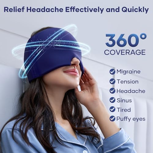 Migraine Relief Cap, Headache Relief Cap Mask Products, Cooling Odorless Gel - Image 2
