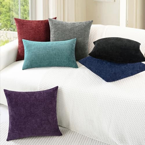 CaliTime Decorative Couch Throw Pillow Covers 22 X 22 Inches Plum Purple - Image 4
