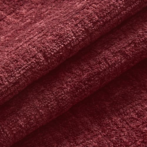 MIULEE Christmas Couch Pillow Covers Textured Chenille 12x20 Burgundy - Image 2