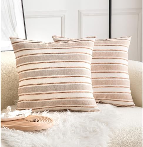 Cethom Decorative Boho Throw Pillow Covers, Farmhouse Textured Pillow Case by Cethom