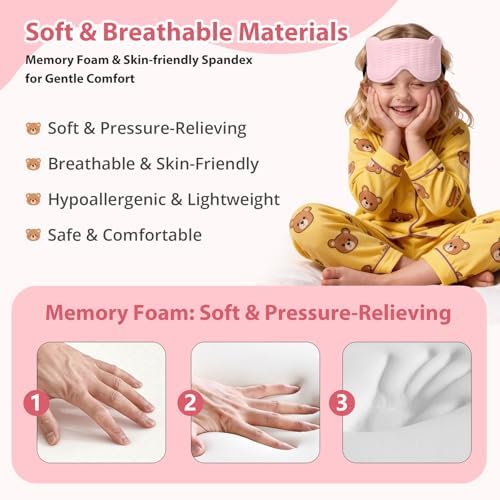 Kids Sleep Mask, 3D Contoured Eye Mask - Image 3