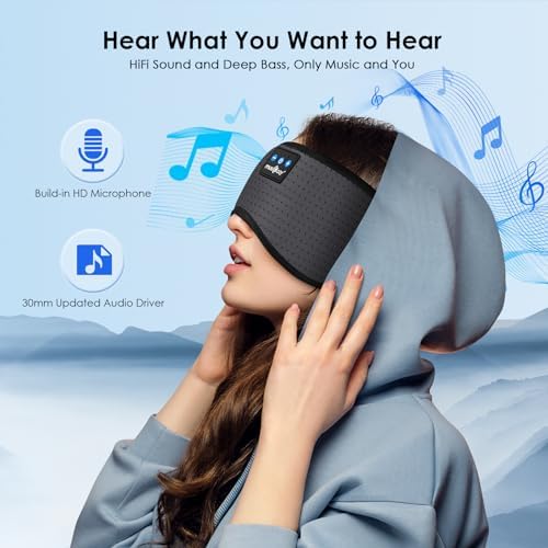 MUSICOZY Sleep Headphones Bluetooth 5.4 Sleep Mask - Image 5