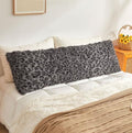XeGe 20x54 Fluffy Leopard Print Body Pillow Cover, Cheetah Light Grey by XeGe