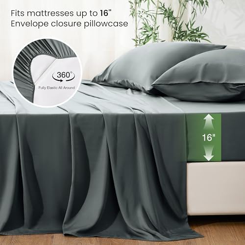 Love's cabin 3 Piece Twin Sheet Set, 100% Rayon Derived from Bamboo, Cooling & - Image 4