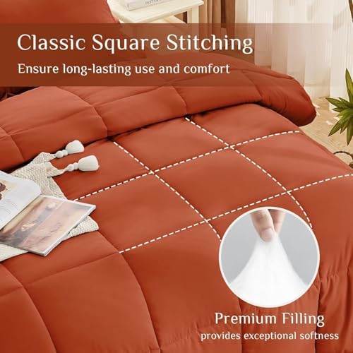 JOLLYVOGUE Twin Comforter Set, Ultra-Soft Bed in a Bag Twin Size 5 Pieces - Image 3