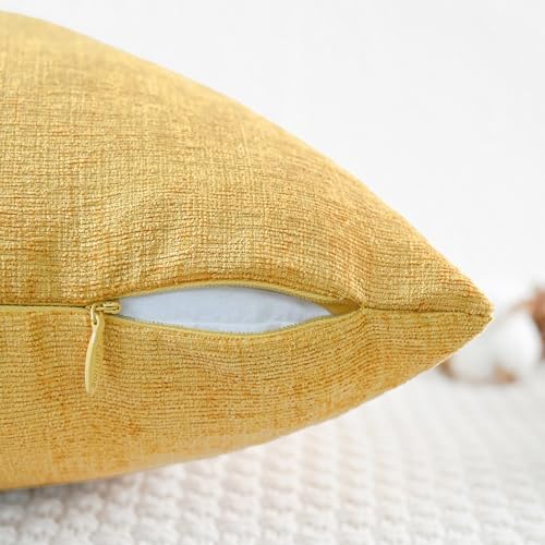 CaliTime Decorative Couch Throw Pillow Covers 26 X 16 Inches Gold - Image 3