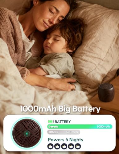 Babelio White Noise Sound Machine | 1000mAh Large Battery, 25 Non-looping Sounds - Image 2