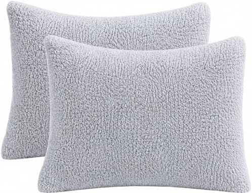 REAFORT Sherpa Pillowcases Set of 2, Zipper Closure by Reafort