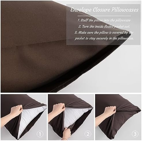 NTBAY Toddler Microfiber Pillowcases, Dark Brown - Image 4