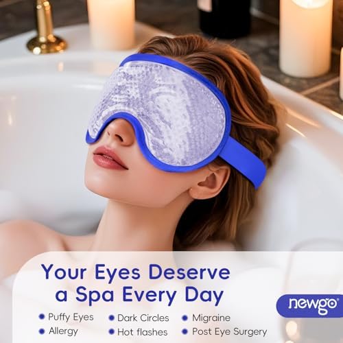 NEWGO Cooling Eye Mask for After Surgery, Reusable Gel Face Ice Pack - Image 3