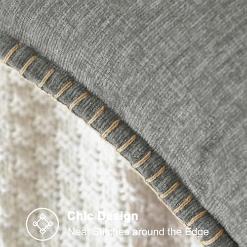 CaliTime Decorative Couch Throw Pillow Covers 26 X 26 Inches Medium Grey - Image 3