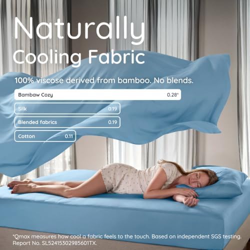 Bambaw Queen Sheet Set – 4pcs 100% Viscose Derived from Bamboo Sheets Queen - Image 4
