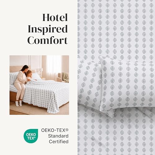 Modern Threads Printed 4-Piece Extra Soft Bedding Sheets & Pillowcase Set - Image 4