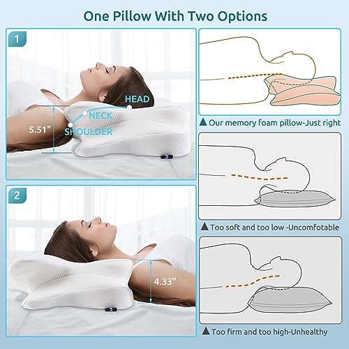 DONAMA Cervical Pillow for Neck and Shoulder, Contour Memory Foam Pillow - Image 4