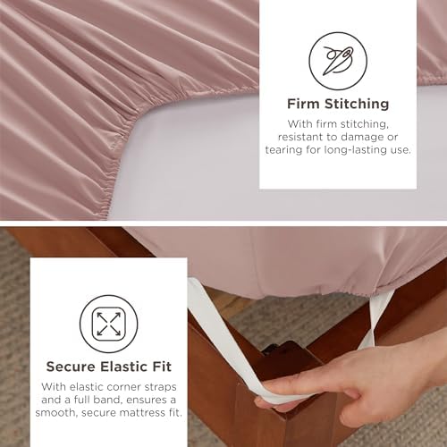 Bedsure Twin XL Sheets Dorm Bedding, GentleSoft Breathable Extra Long Twin - Image 4
