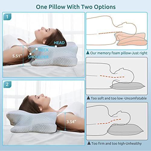 DONAMA Cervical Pillow for Neck and Shoulder, Contour Memory Foam Pillow - Image 2
