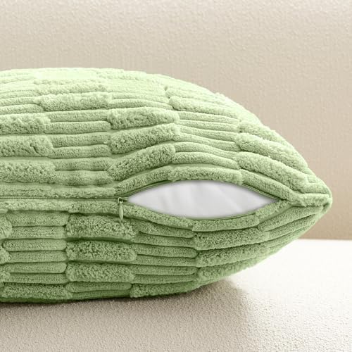 Kevin Textile 14x22 Inch Lumbar Pillow Cover 1 Pack Soft Plush Stripe - Image 3