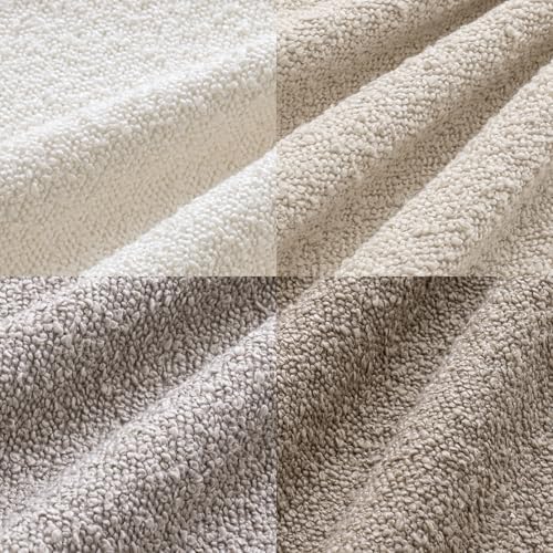 MIULEE Decorative Boucle Throw Pillow Covers 20x20 Inch Neutral Set of 4 - Image 5
