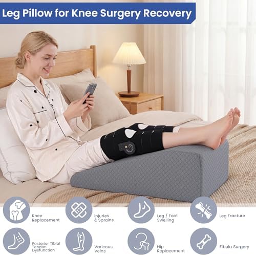 HOMBYS Leg Elevation Pillow for After Surgery, Knee Replacement & Recover - Image 4